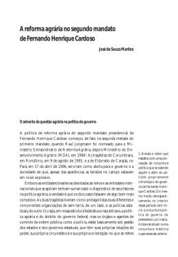 A reforma agr&aacute;ria no segundo mandato de Fernando Henrique