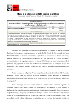 34. A Interpreta&ccedil;&atilde;o de Fernando Henrique Cardoso - NIEP-MARX
