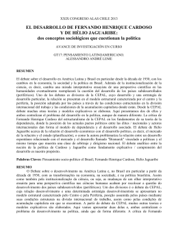 EL DESARROLLO DE FERNANDO HENRIQUE CARDOSO Y DE