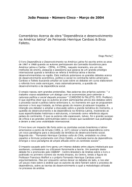 Depend&ecirc;ncia e desenvolvimento na Am&eacute;rica latina F