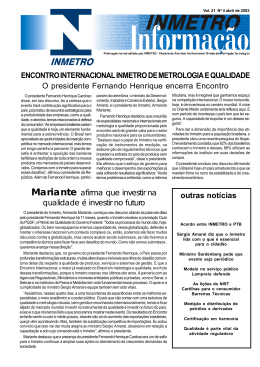 ENCONTRO INTERNACIONAL INMETRO DE METROLOGIA E