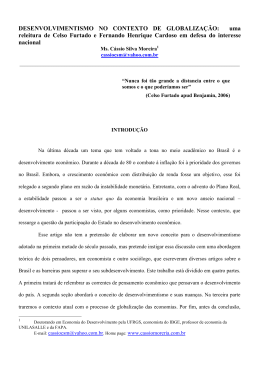 7 DESENVOLVIMENTISMO NO CONTEXTO DE GLOBALIZA&Ccedil;&Atilde;O