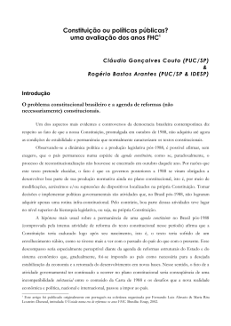Constituição ou políticas públicas? uma avaliação dos anos