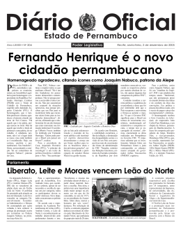 Fernando Henrique &eacute; o novo cidad&atilde;o pernambucano