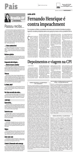 Fernando Henrique &eacute; contra impeachment