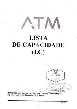 Arquivo da Lista de Capacidade
