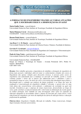 a forma&ccedil;&atilde;o do engenheiro visando as v&aacute;rias atua&ccedil;&otilde;es
