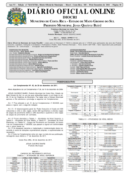 Edi&ccedil;&atilde;o 742-30`12`11 EXTRA.pmd - Prefeitura Municipal de Costa Rica