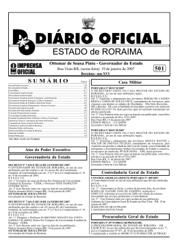 DOEN&deg; 501.pmd - Imprensa Oficial do Estado de Roraima
