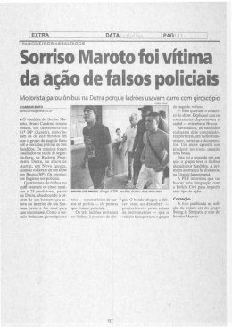 Sorriso Maroto foi v&iacute;tima