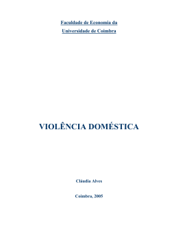 VIOL&Ecirc;NCIA DOM&Eacute;STICA - Universidade de Coimbra