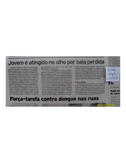 Jovem &eacute; atingido no olho por bala perdida