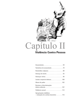 Relat&oacute;rio de Viol&ecirc;ncia (2006 - 2007) Cap&iacute;tulo 2