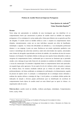 109 Práticas de Assédio Moral em Empresas Portuguesas Nuno