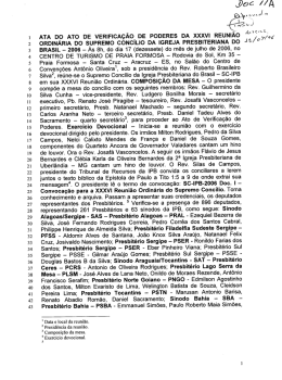 &agrave;.) - Secretaria Executiva da IPB