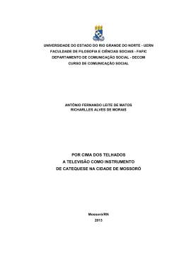 POR CIMA DOS TELHADOS A TELEVIS&Atilde;O COMO