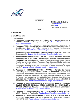 DIRETORIA 192&ordf; Reuni&atilde;o Ordin&aacute;ria Dia: 14/08/2007 Hora