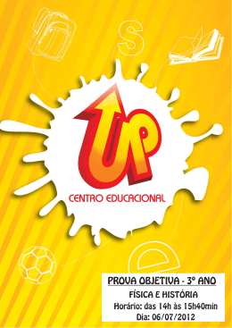 PROVA OBJETIVA - 3&ordm; ANO