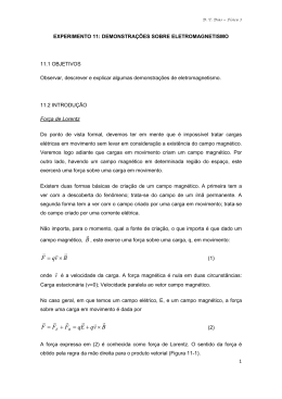 Demonstra&ccedil;&otilde;es Eletromagnetismo