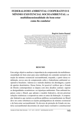FEDERALISMO AMBIENTAL COOPERATIVO E