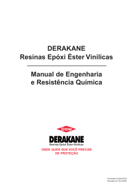 DERAKANE Resinas Epóxi Éster Vinílicas Manual de