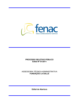Edital de Abertura Concurso P&uacute;blico 01/2011