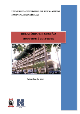 hospital das cl&iacute;nicas da ufpe - Universidade Federal de Pernambuco