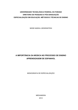 a import&acirc;ncia da m&uacute;sica no processo de ensino
