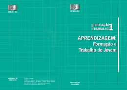 Forma&ccedil;&atilde;o e Trabalho do Jovem