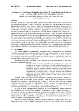 1 Interfaces entre Qualifica&ccedil;&atilde;o, Trabalho e Certifica&ccedil;&atilde;o de