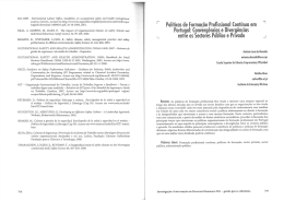 Politicas de forma&ccedil;&atilde;o profissional cont&iacute;nua em Portugal