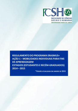 regulamento do programa - Faculdade de Ciências Sociais e