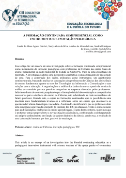 a forma&ccedil;&atilde;o continuada semipresencial como instrumento