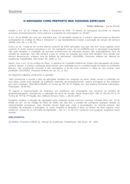 O advogado como preposto nos Juizados Especiais