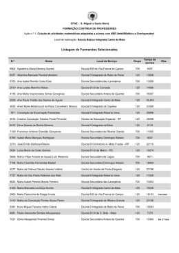 Listas de selecionados - julho 2012 (atualizada)