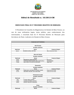 Edital de Resultado n. 10/ 2013-CM