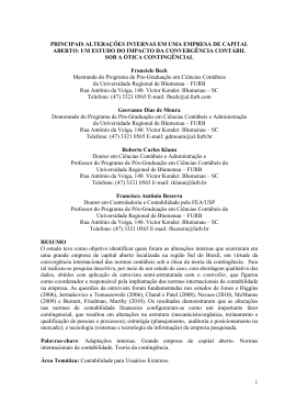 1 principais altera&ccedil;&otilde;es internas em uma empresa de capital aberto