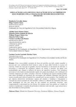 simula&ccedil;&atilde;o do lan&ccedil;amento e crava&ccedil;&atilde;o de estacas