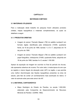 53 CAP&Iacute;TULO V MATERIAIS E M&Eacute;TODO 5.1 MATERIAIS