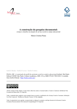 A constru&ccedil;&atilde;o da pesquisa documental: