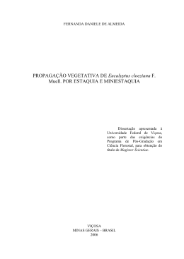 PROPAGA&Ccedil;&Atilde;O VEGETATIVA DE Eucalyptus cloeziana F