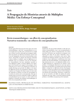 A Propaga&ccedil;&atilde;o de Hist&oacute;rias atrav&eacute;s de M&uacute;ltiplos M&eacute;dia: Um Esfor&ccedil;o