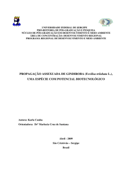 PROPAGA&Ccedil;&Atilde;O ASSEXUADA DE GINDIROBA (Fevillea trilobata L