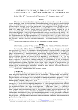 an&aacute;lise estrutural de &aacute;rea nativa de cerrado