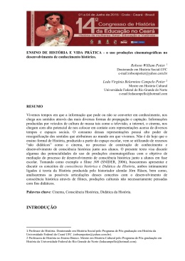 ENSINO DE HIST&Oacute;RIA E VIDA PR&Aacute;TICA - o uso