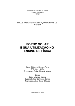 forno solar e sua utilização no ensino de física