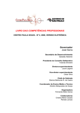 Apresenta&ccedil;&atilde;o do Livro das Compet&ecirc;ncias Profissionais