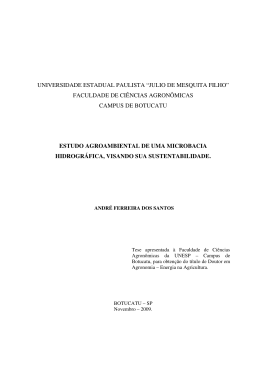ESTUDO AGROAMBIENTAL DE UMA MICROBACIA