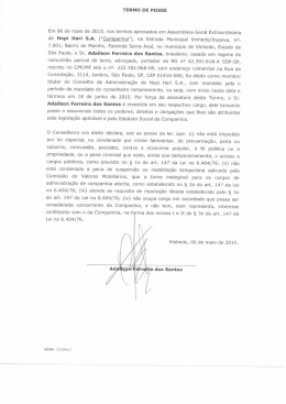 Termo de Posse Sr. Adailson Ferreira dos Santos 06.05.2015