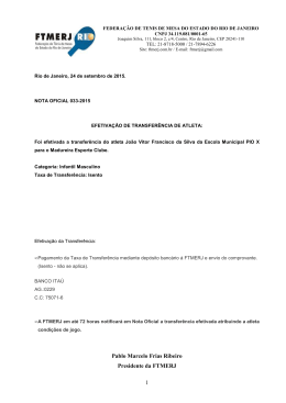 NOTA OFICIAL 033-2015 - Efetivacao de Transferencia